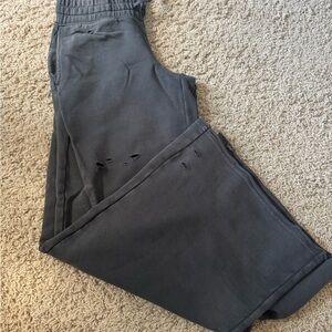 Gray holed sweatpants